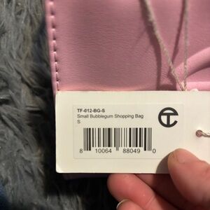 Vegan Leather Small Shopping Bag Bubblegum